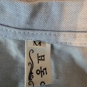 Elegant Lace Trim Blue Women's Top